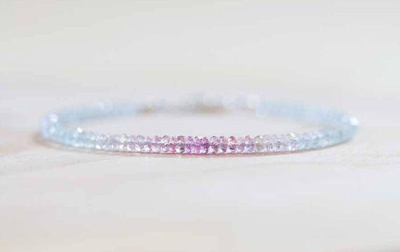 Aquamarine-Birthstone-Beaded-Bracelet