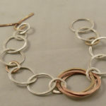 Brass-Chain-Linked-Hammered-Bracelet