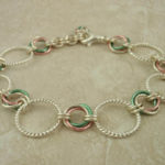 Multi-Color-Textured-Jump-Ring-Bracelet