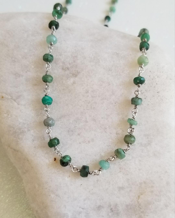 Emerald-Birthstone-Chained-Necklace