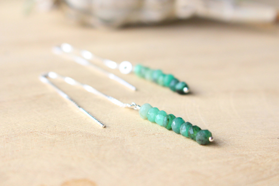 Emerald-Birthstone-Dangle-Earrings-with-Chain