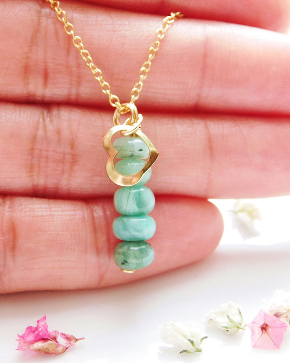 Emerald-Birthstone-Necklace-with-Heart-Charm