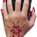 Red-Chainmaille-Hand-Chain-Bracelet