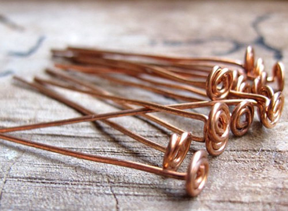 Copper-Swirl-Headpins