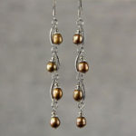 Brown-and-Silver-Hanging-Drop-Earring-Wire-Frames