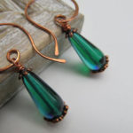 Copper-and-Green-Wave-Earring-Wire-Frames