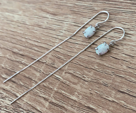 Opal-Threaded-Silver-Earrings