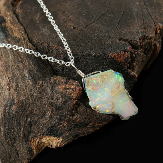 Raw-Opal-Wire-Wrapped-Birthstone-Necklace